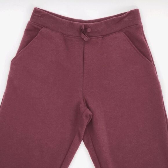 The Children's Place Uniform Fleece Jogger Pants Girl's Size 16 Burgundy Red - Picture 2 of 10